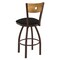 Holland Bar Stool Co 25" Swivel Counter Stool, Bronze Finish, Med Back, Canter Espresso Seat 83025BZMedMplB003 - alternate 2